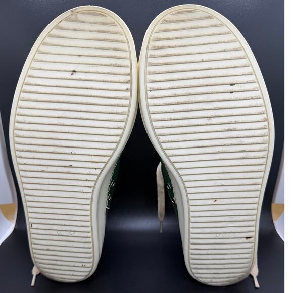 Rick Owens Mainline Green/White Leather Low Top Lace-Up Sneakers 37964 Size 10 main image 7